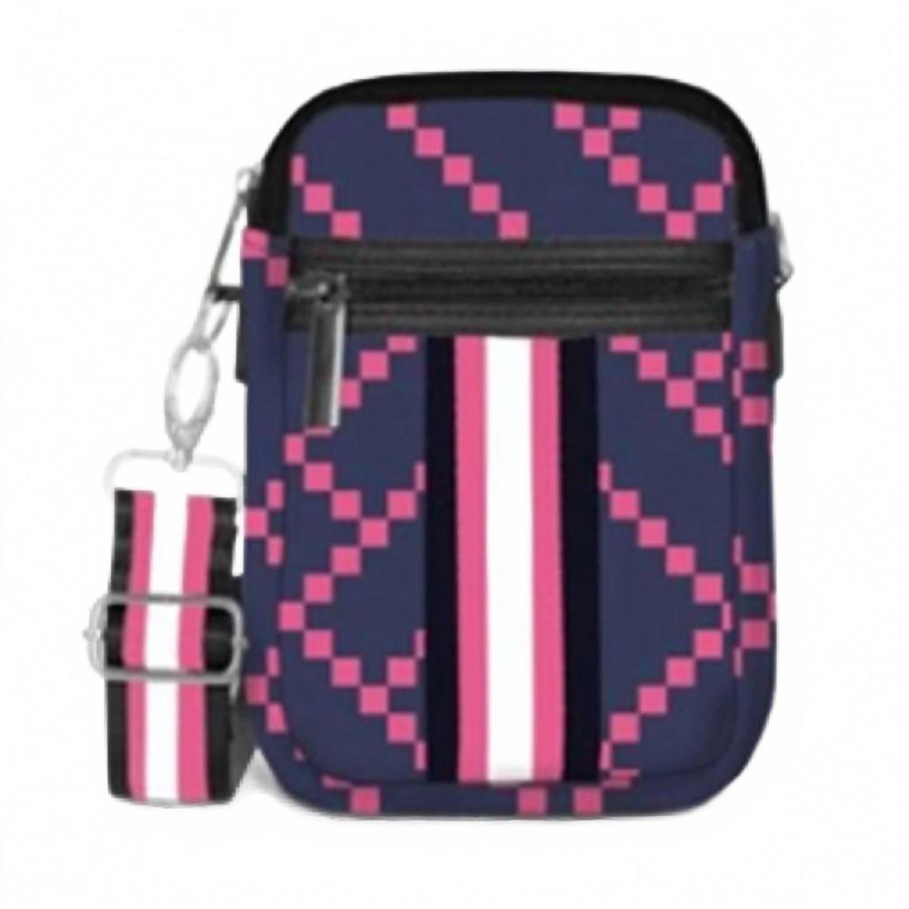 NEW TOP IT OFF women's carla street neoprene everyday crossbody bag in navy blue